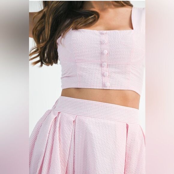 Elegant Pink Maxi Skirt Set - Picture 15 of 15